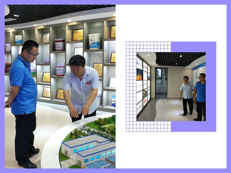 李工參觀公司展示廳_開(kāi)來(lái)SECOV濕克威防水